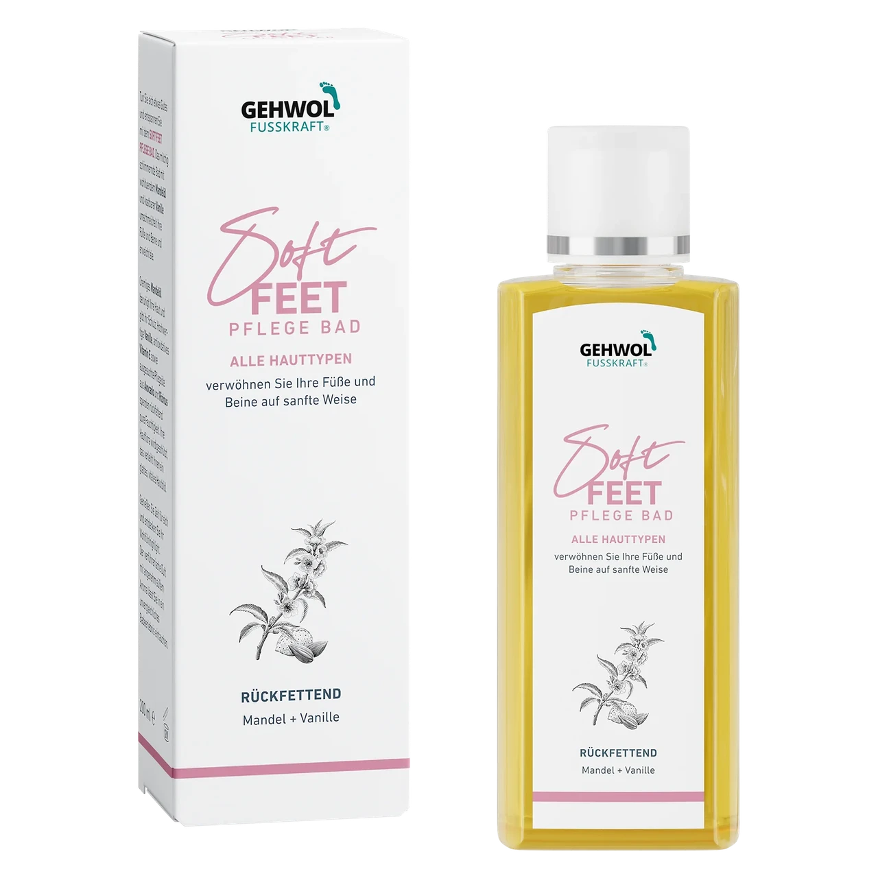 Ванна для ног Миндаль и Ваниль Gehwol Soft Feet Nourishing Bath 200 мл