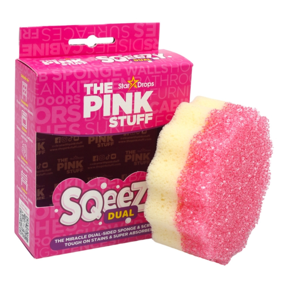 Губка для уборки универсальная Pink Stuff двухсторонняя Бело-розовый 1 шт