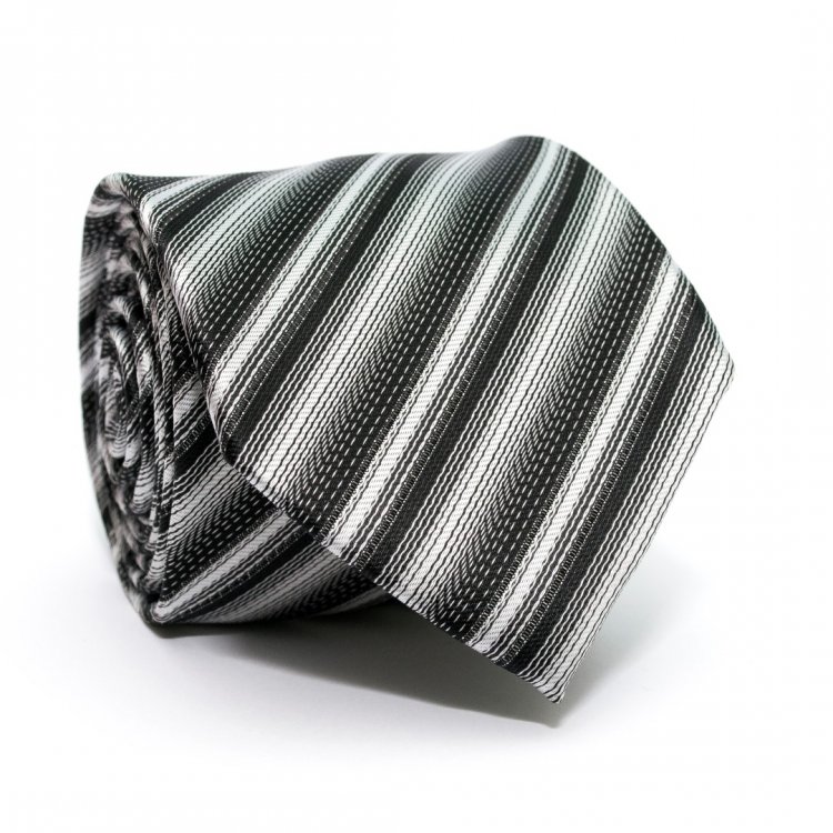 Краватка C&A Чоловічий Чорно-Білий У Смужку CA-4111