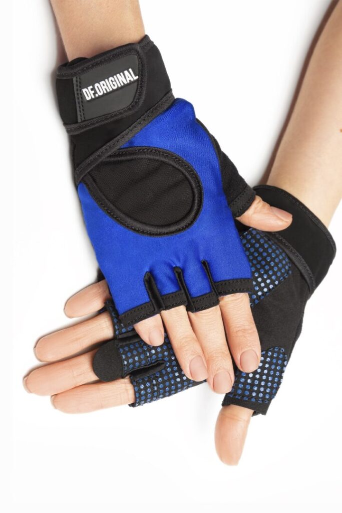 Женские перчатки для фитнеса Designed for Fitness DF Blue S синие