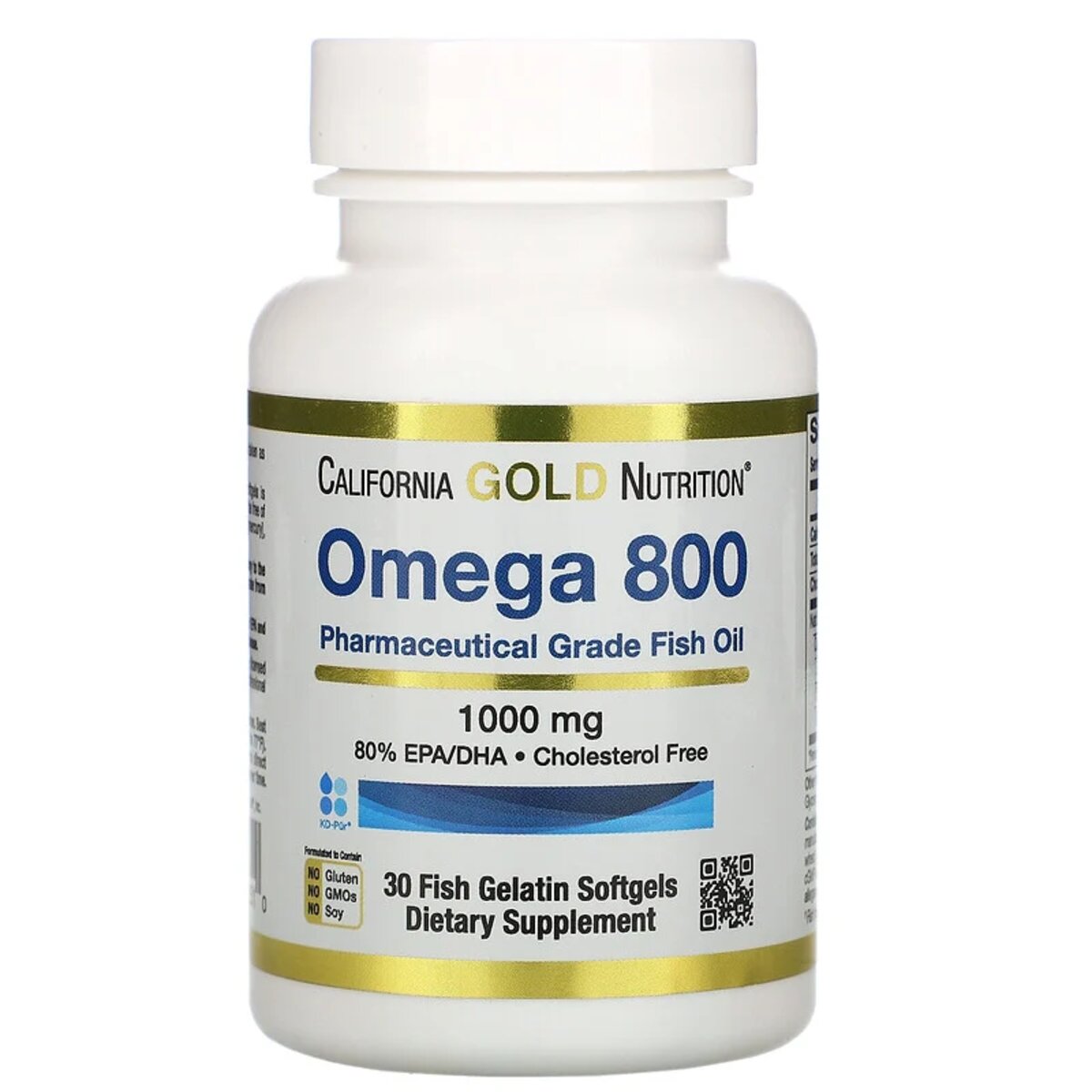 Омега 800, Рыбий жир фармацевтического качества, 1000 мг, California Gold Nutrition, 30 желатиновых капсул