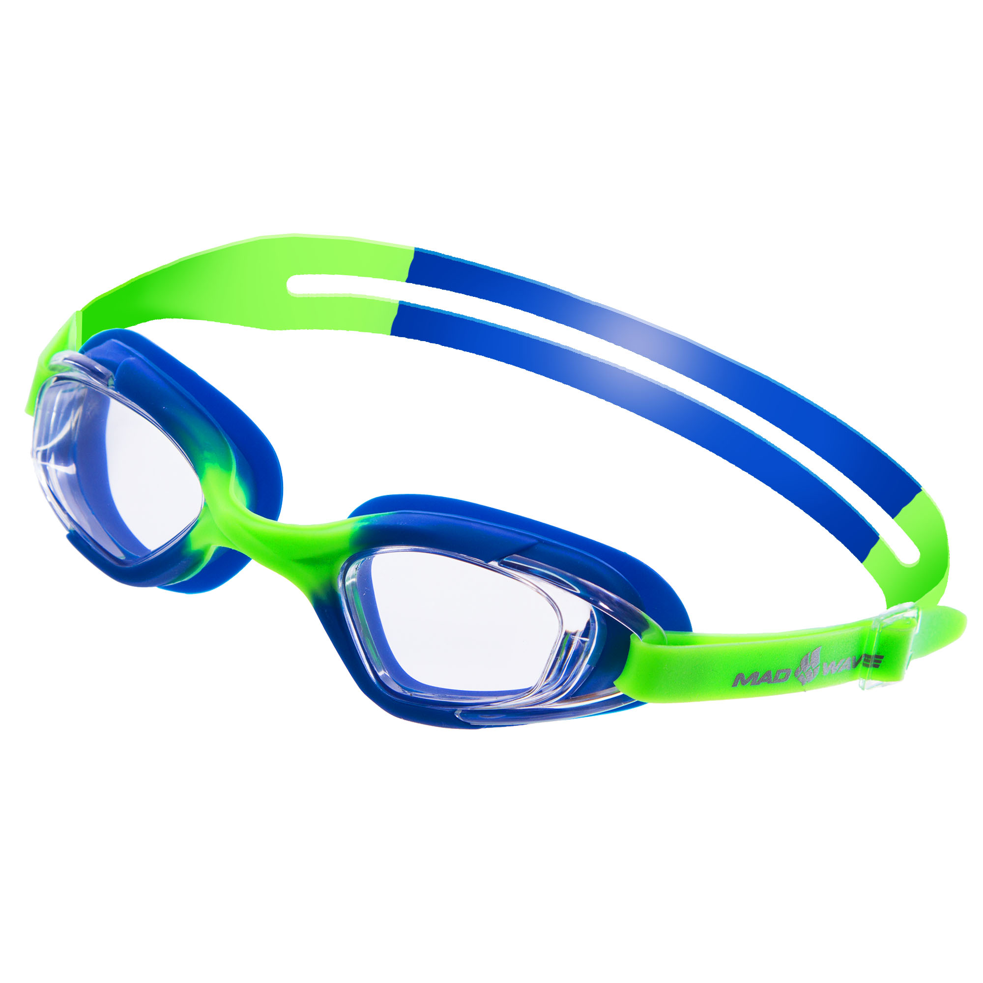 Очки для плавания детские MadWave M041901 Зеленый