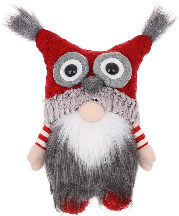 Декоративная игрушка Gnome with owl hat 31 см Разноцветный BonaDi DP232202