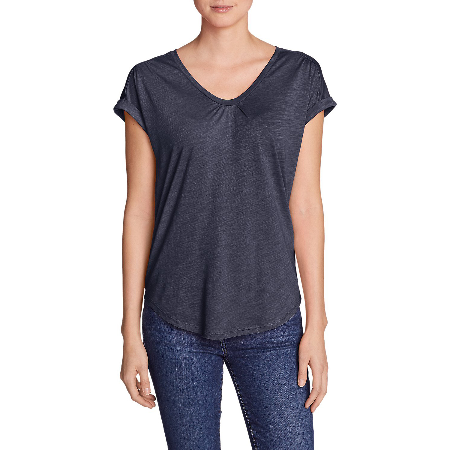 Туніка Eddie Bauer Women Slub Tunic ATLANTIC M Темно-синя (792-0989AT-M)