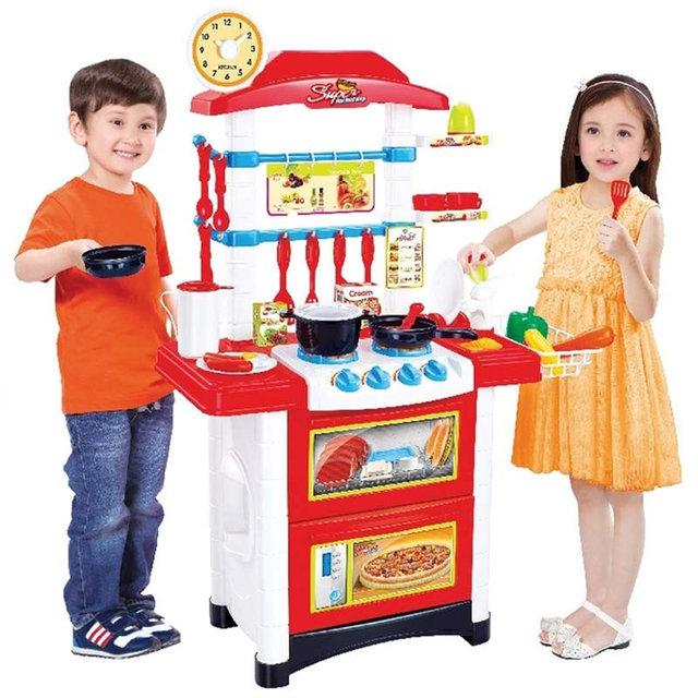 Детская игровая кухня Kronos Toys Fun Cook 889-3 плита с посудой и продуктами (gr006246)