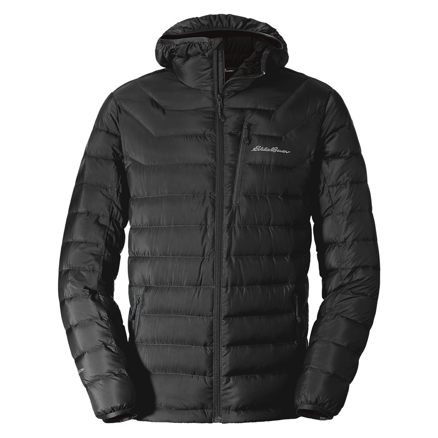 Куртка Eddie Bauer Mens Downlight StormDown Hooded Jacket Черный (3733BK)