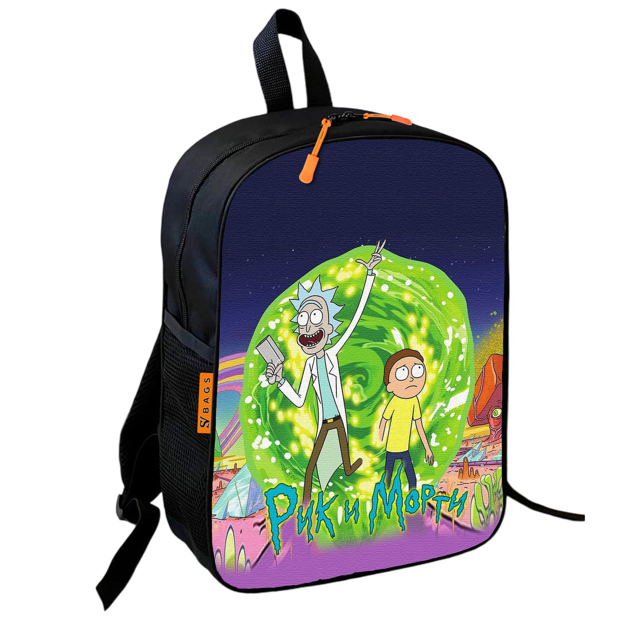 Дитячий шкільний рюкзак Rick and Morty, 36×27×13 см, водостійкий