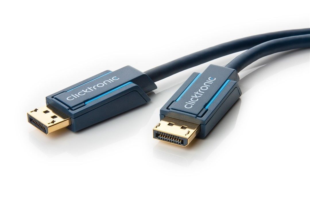 Кабель монітора-сигнальний ClickTronic DisplayPort M/M 2.0m Casual 4K@60Hz D=6.0mm 112xWires синій (75.07.0711)