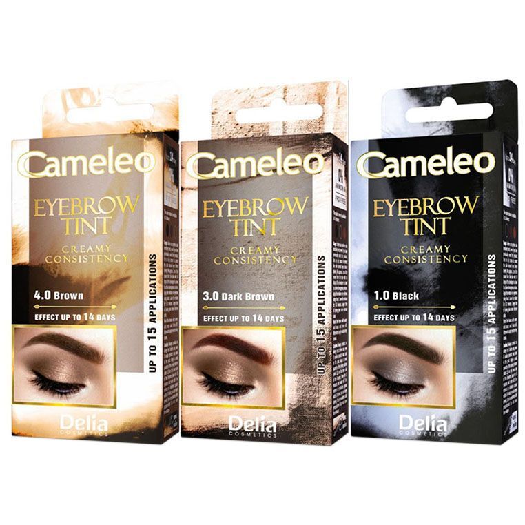 Набор Delia Cosmetics Cameleo Set крем-краска для бровей 1.0.черная + 3.0 темно-коричневая + 4.0 коричневая 3x15мл