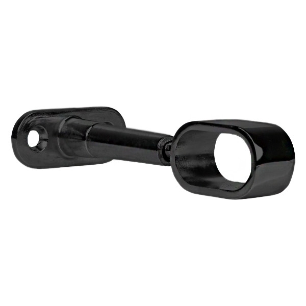 Держатель овальной трубы сквозной матовый черный Homax