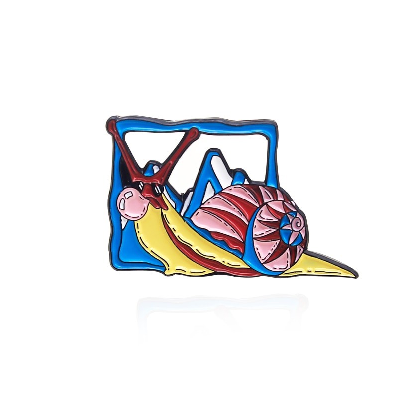 Брошь-значок BROCHE Lovely Улитка Августин разноцветная BRGV112495
