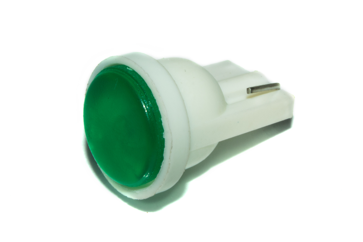 Светодиодная лампа AllLight T10  1 диод COB W2,1x9,5d 12V GREEN