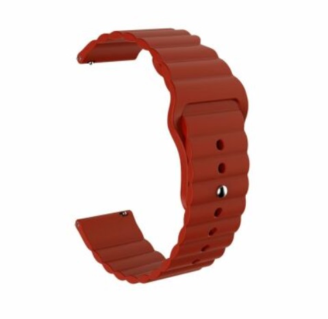 Ремінець силіконовий BeWatch 22мм універсальний для годинника LineS Темно-Червоний