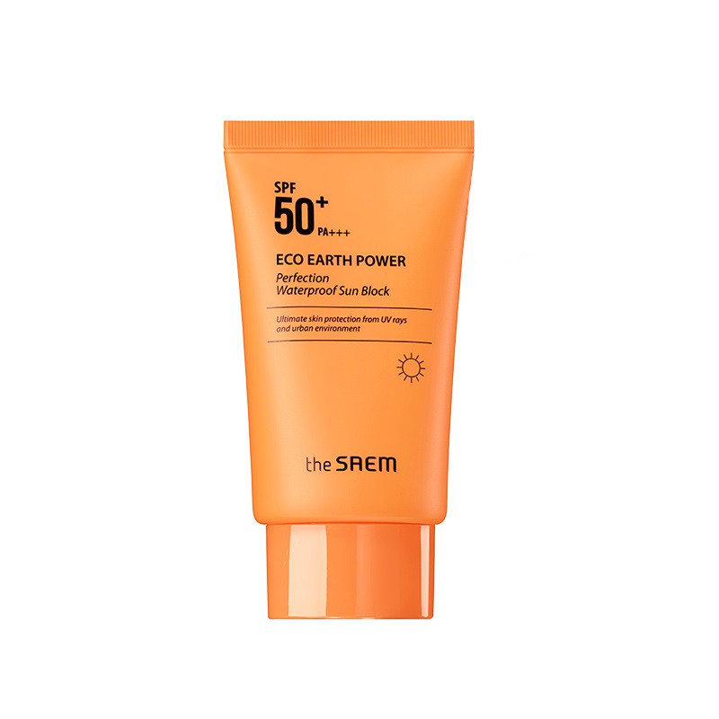 Сонцезахисний крем The Saem Eco Earth Power Perfection Waterproof Sun Block SPF50+ PA+++ 50 г (8806164145951)