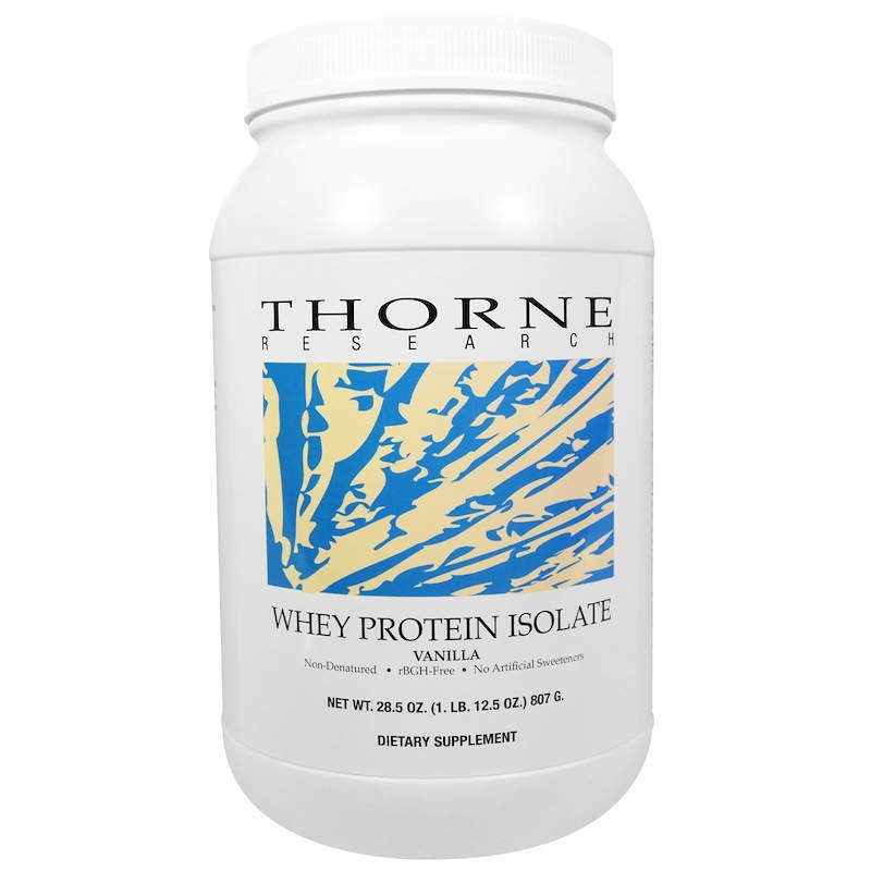Сывороточный протеин изолят Whey Protein Thorne Research ваниль 807 г (24341)