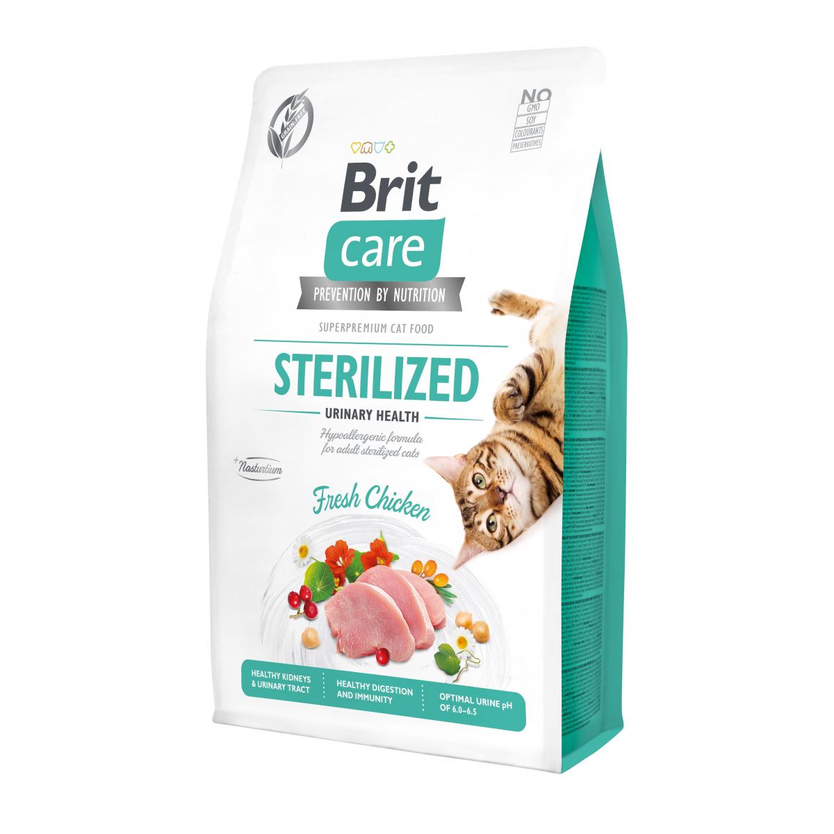 Корм для стерилізованих кішок Brit Care Sterilized Urinary Health 2 кг з підтримкою сечовидільної системи