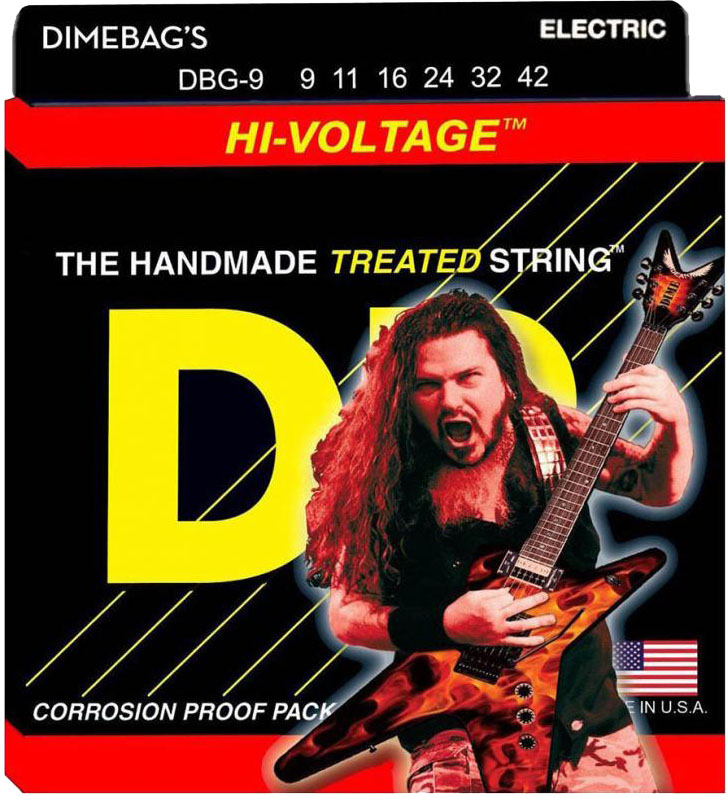 Струны для электрогитары DR DBG-9 Dimebag Darrell Hi Voltage Nickel Plated Light Electric Strings 9/42
