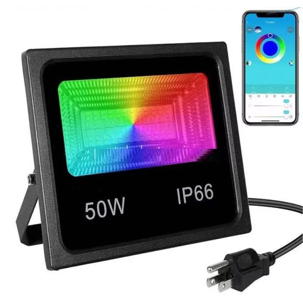 Прожектор Smart LED 50W IP66 RGB Bluetooth