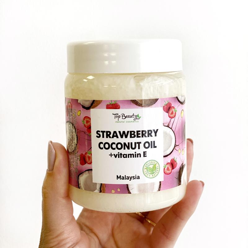 Ароматизована олія для обличчя, тіла та волосся Top Beauty банку 250 мл Strawberry-Coconut