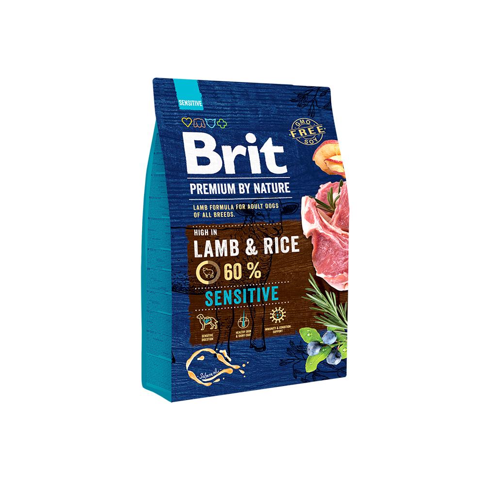 Сухой корм для собак с чувствительным пищеварением Brit Premium Sensitive Lamb  Rice 3 кг