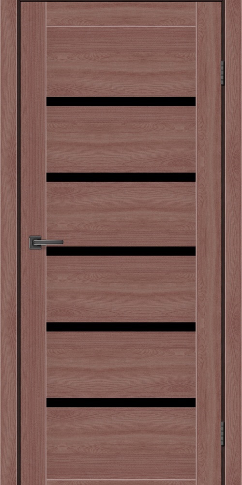 Дверне полотно MS Doors TEXAS 70 см Дуб класичний чорне скло