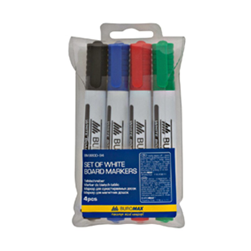 Набор маркеров для мольбертов и белых магнитных досок Buromax BM.8800-94 4 цвета