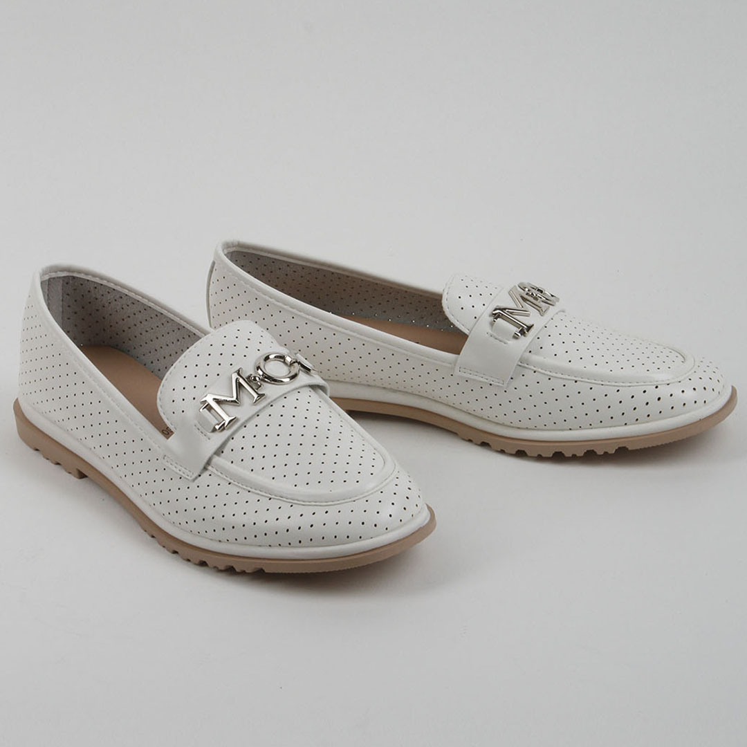 Мокасины женские 339632 р.39 (24,5) Fashion Белый