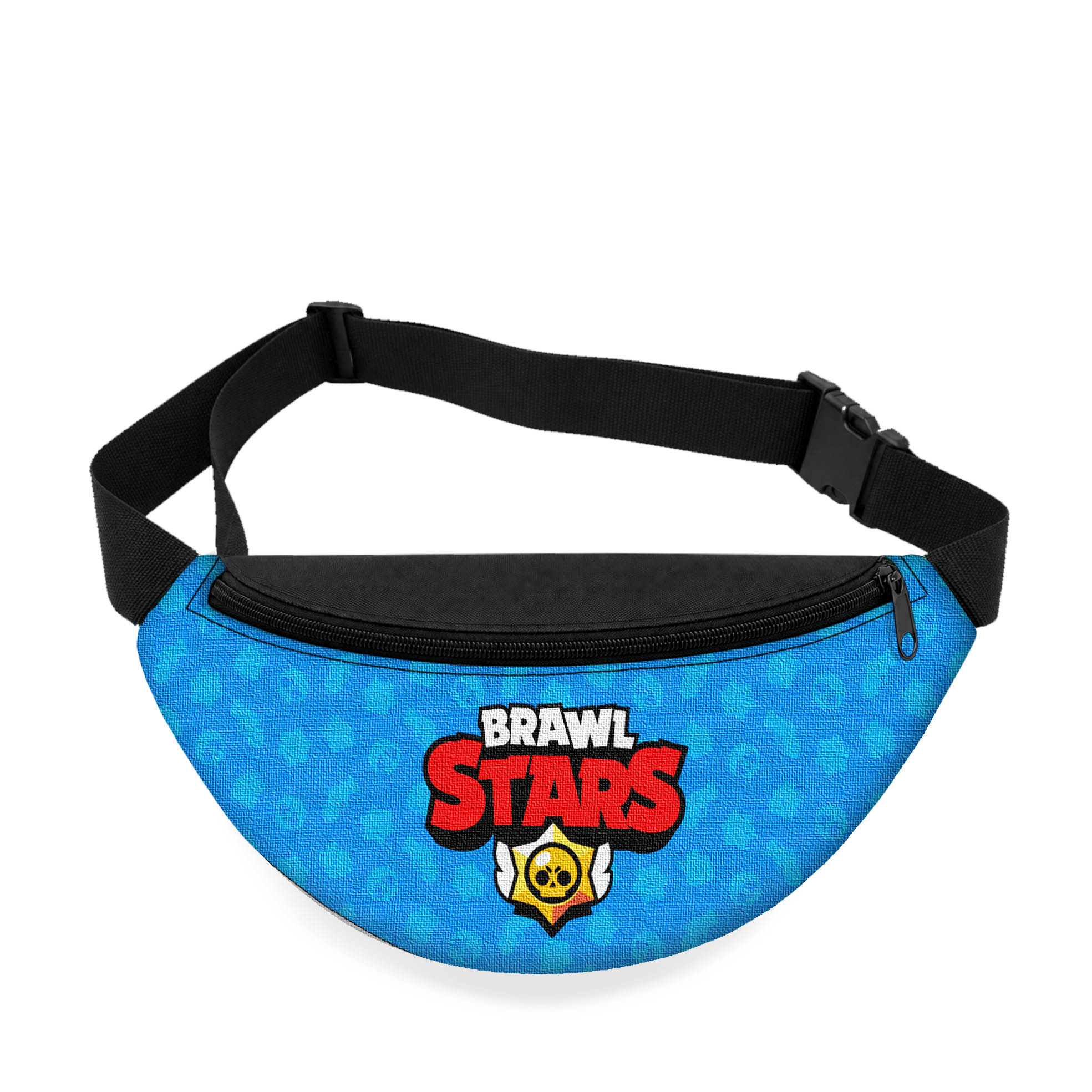 Дитяча сумка-бананка Brawl Stars, чорна, 32×15×7.5 см