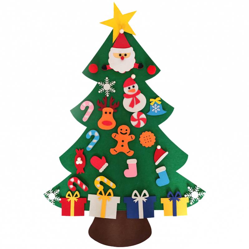 Детская новогодняя елочка с игрушками из фетра Christmas Tree Безопасная елка для детей
