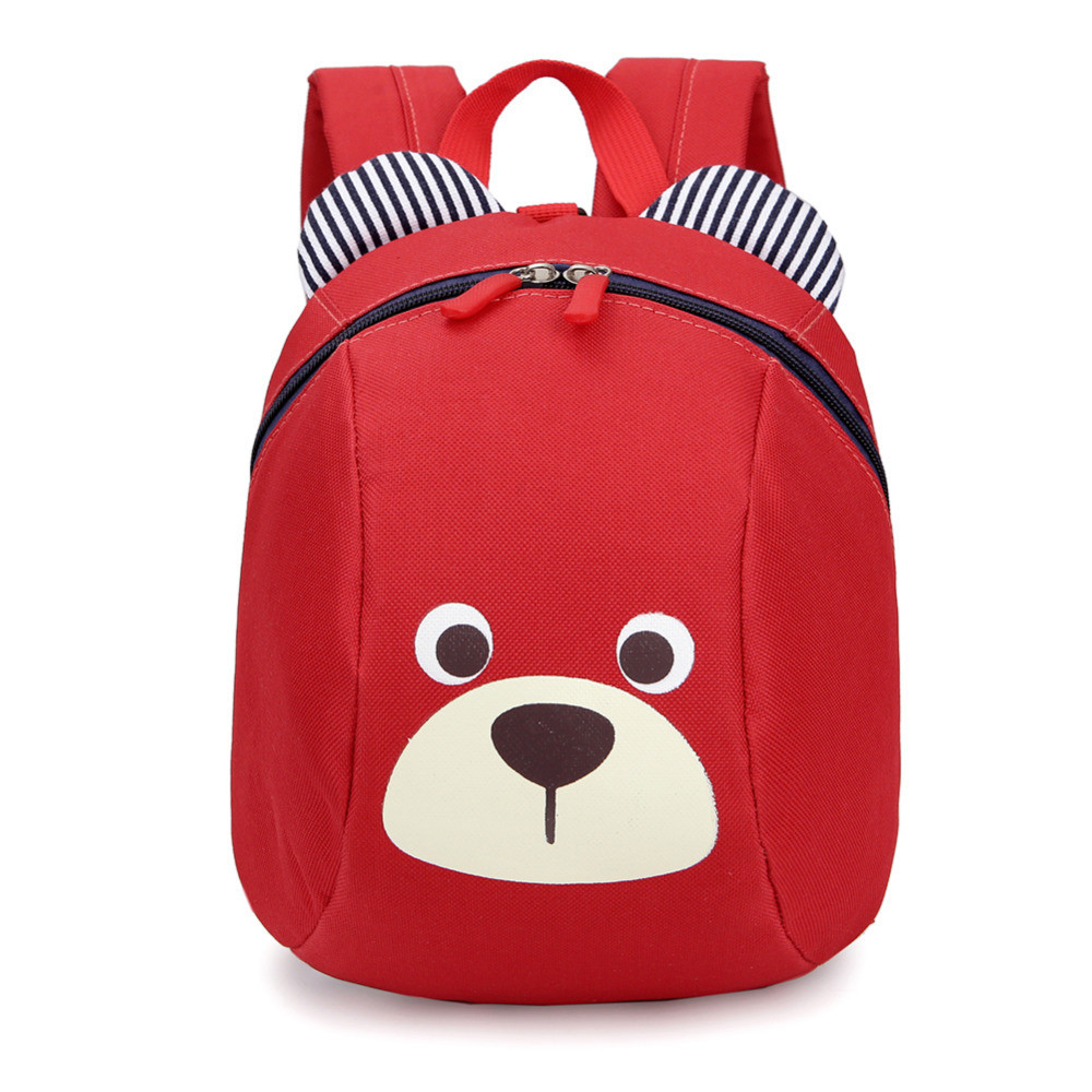 Детский рюкзак Мишка с ремешком и анти-потерянным ремнем Красный (gab_krp220MAhj41410)