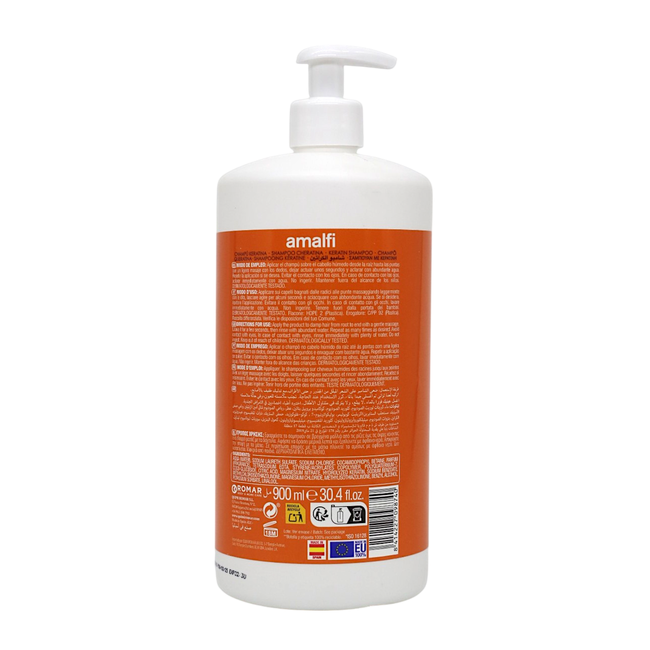 Шампунь Amalfi Keratin с дозатором 900 мл