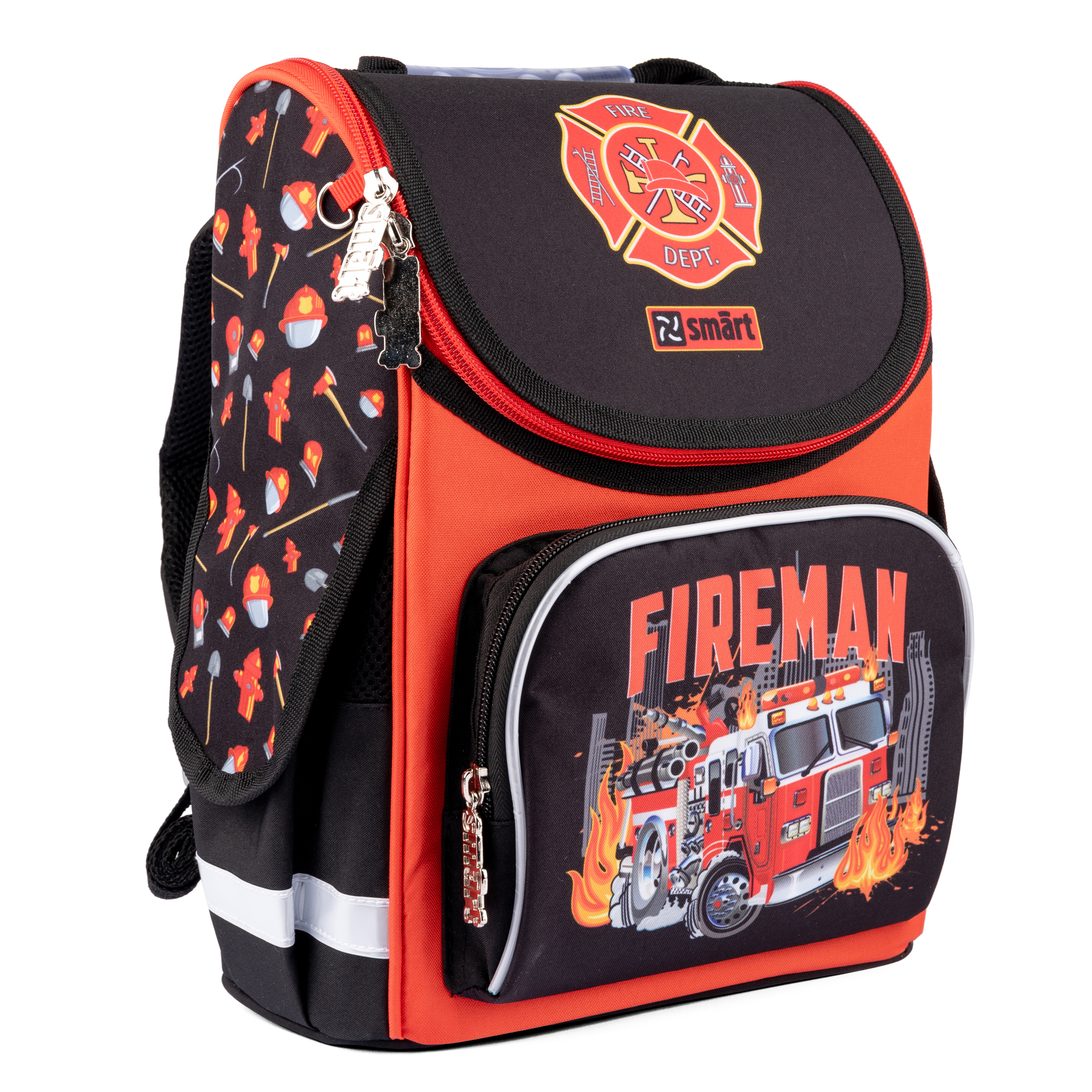 Рюкзак школьный каркасный Smart PG-11 Fireman (559015)