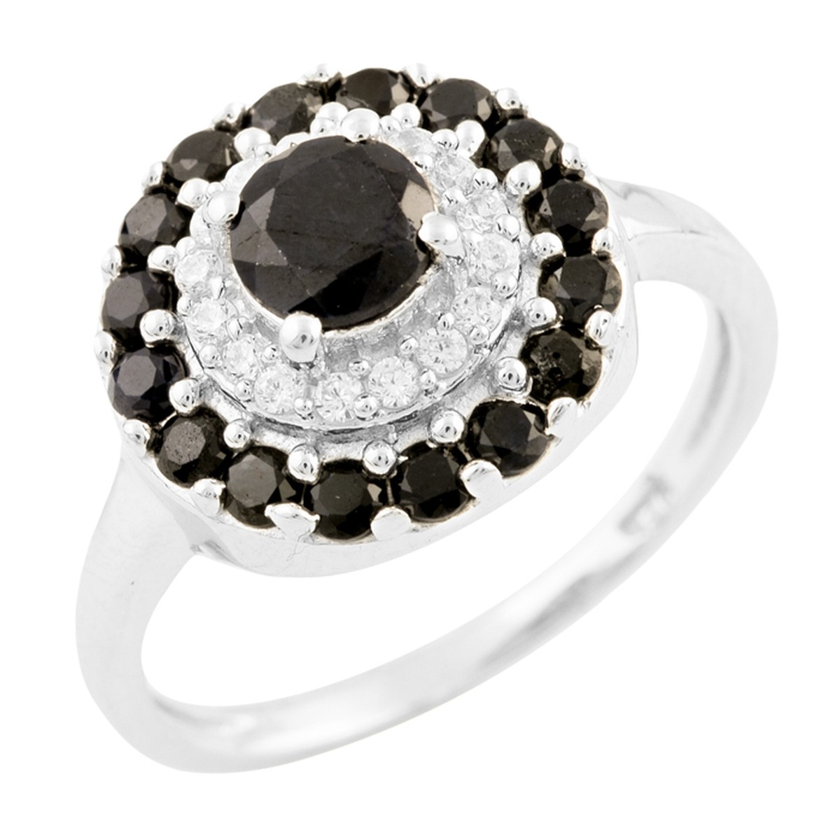Серебряное кольцо SilverBreeze с натуральным сапфиром 0925035 17 размер
