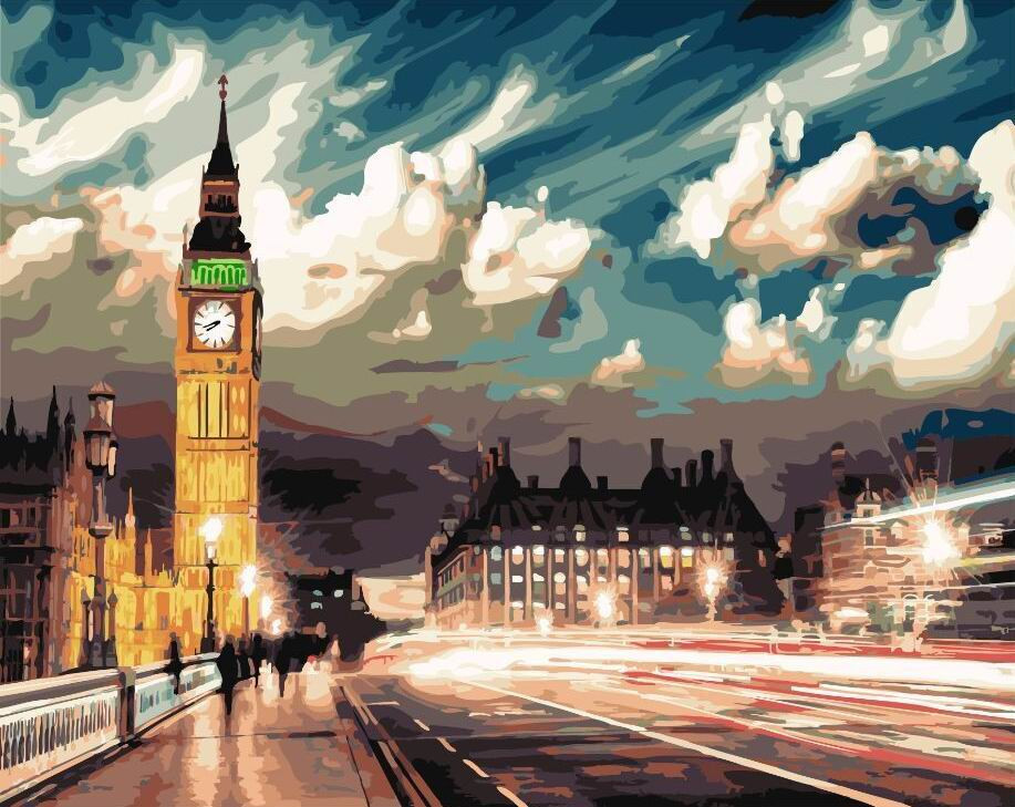 Картина за номерами BrushMe "Сутінки над Лондоном" 40х50см GX22077