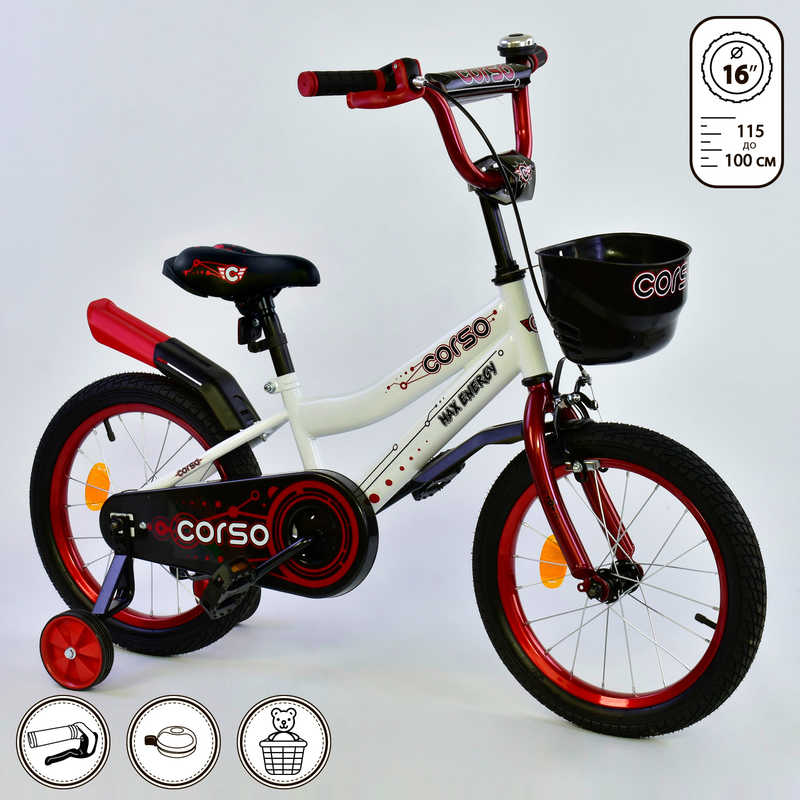 Велосипед 2-х колісний R-16070 CORSO Білий (IG-76082)