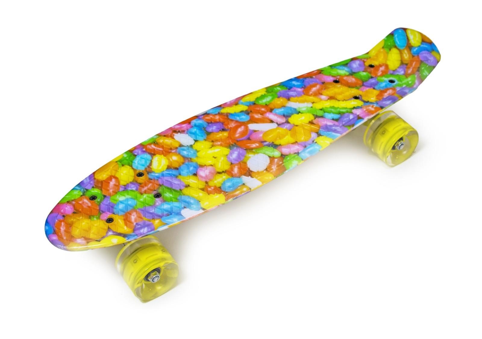 Пенни борд светящиеся колёса Penny Caramel 55х15 см 80 кг Multicolor (PR061)