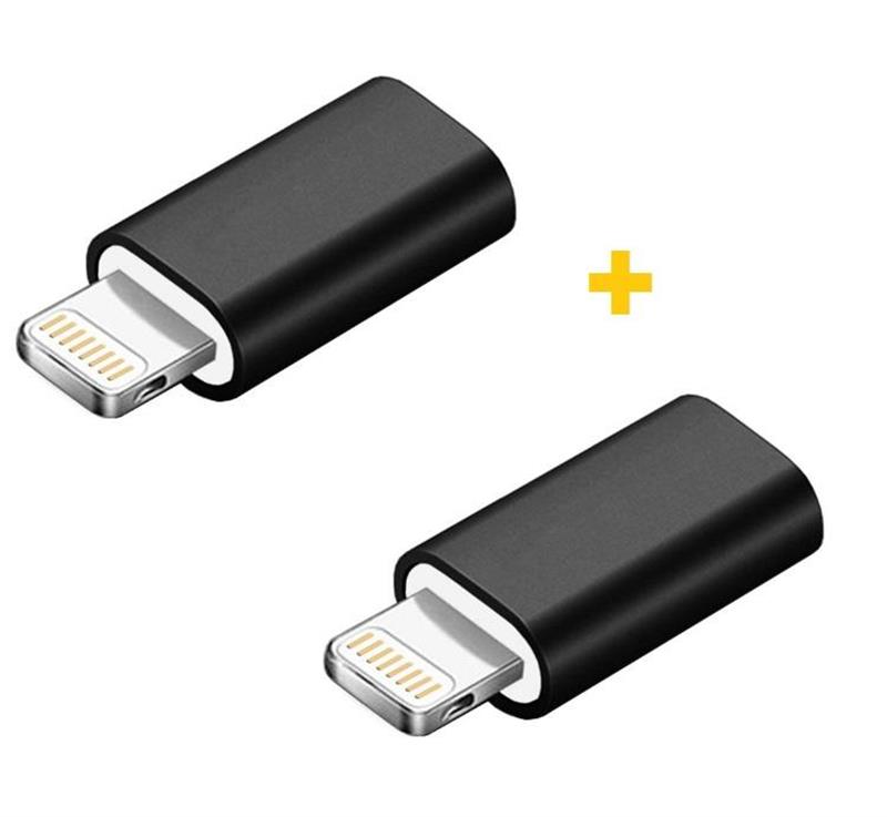 Адаптер XoKo AC-005 micro USB Lightning F/M 2шт Black (XK-AC005-BK2)