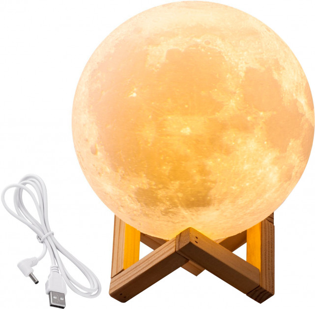 Ночник Луна 3D Moon Light 15 см диаметр сенсорный 5 режимов