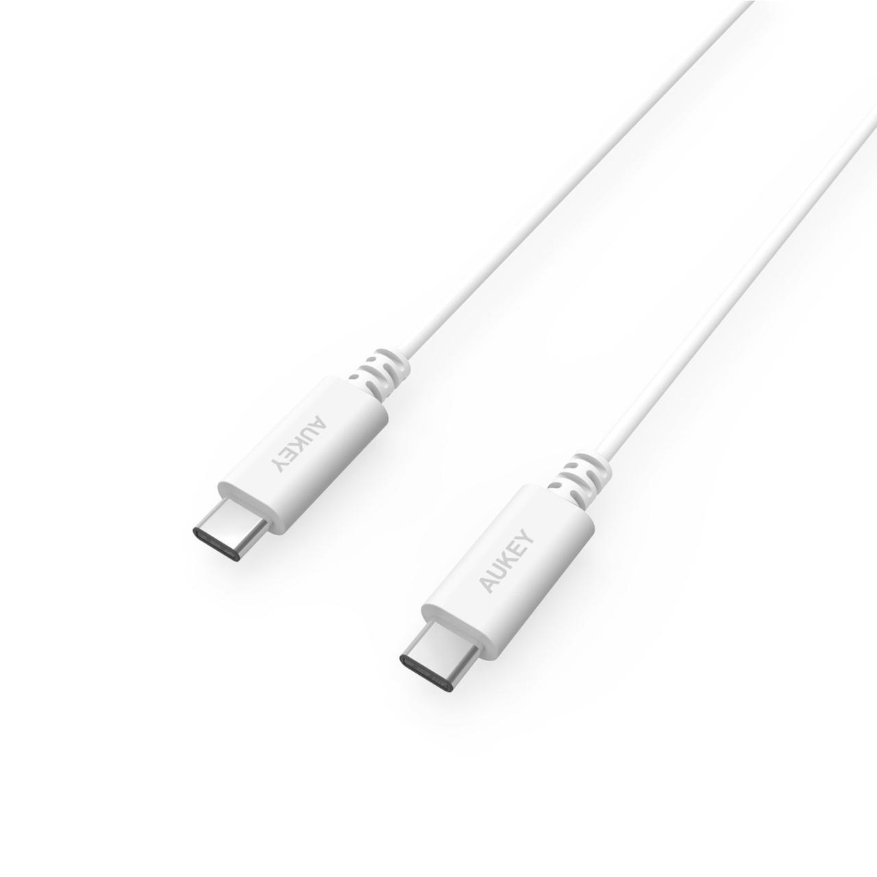 Кабель AUKEY CB-C19 USB-C - USB-C 2 м Білий (np2_0699)