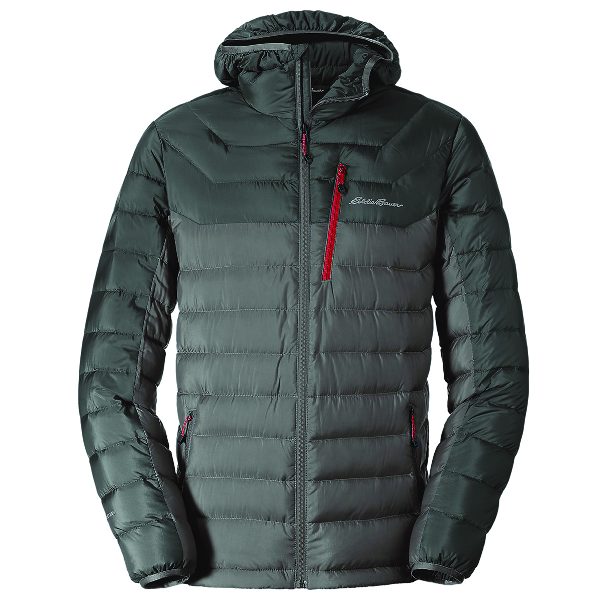 Куртка Eddie Bauer Mens Downlight StormDown Hooded Jacket L Серый (3733CI)