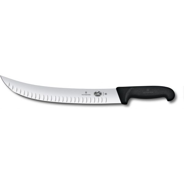 Кухонний ніж м'ясника Victorinox Fibrox Butcher 31 см Чорний (5.7323.31)