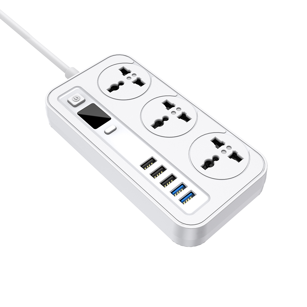 Сетевой фильтр-удлинитель Aspor A503 Auto Max (5USB/3.4A/2м) - белый