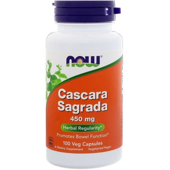 Очистка кишечника NOW Foods Cascara Sagrada 450 mg 100 Veg Caps