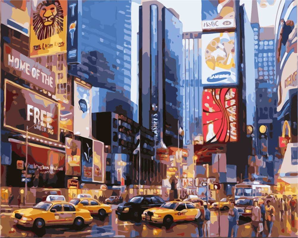 Картина за номерами BrushMe "Нью-Йорк" 40х50 см GX8136