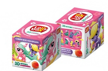 Sweet Box Пони LOLLY BOX ПОНІ КАРАМЕЛЬ НА ПАЛОЧЦІ З ІГРАШКОЮ В КОРОБОЧЦІ
