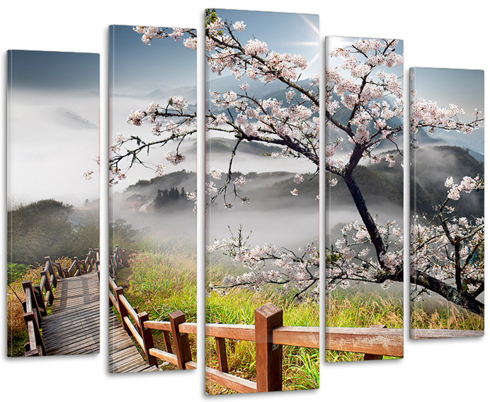 Модульная картина Poster-land Природа с цветущей Сакурой (80x118 см) LM-001_5