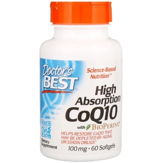 Коэнзим Doctor's Best High Absorption CoQ10 with BioPerine 100 mg 60 Softgels DRB-00088
