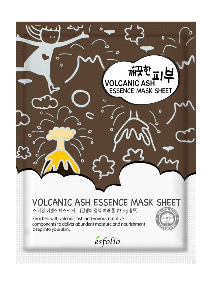 Маска тканинна з вулканічним попелом Esfolio Pure Skin Volcanic Ash
