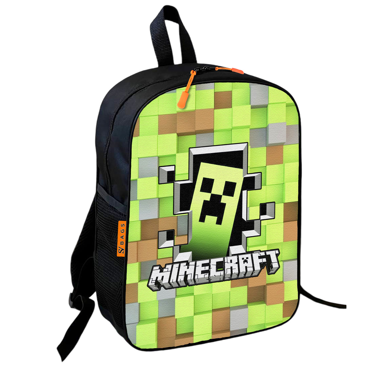 Дитячий шкільний рюкзак Minecraft Крипер, водонепроникний, 36×27×13 см