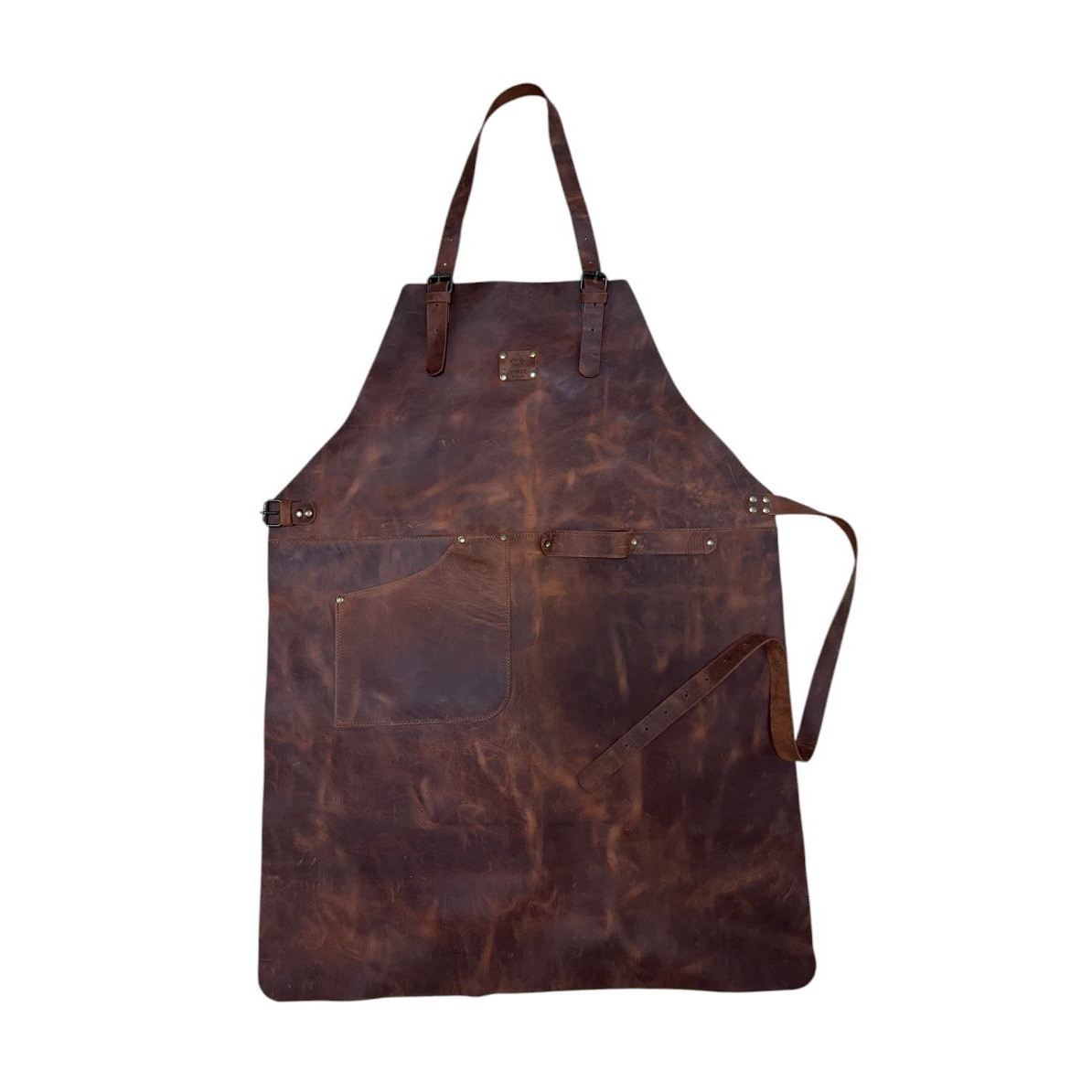 Шкіряний фартук для барбекю Gorillas BBQ Crazy Horse 82х61 см, коричневий